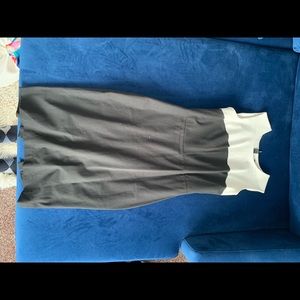 Banana republic midi work dress black/white